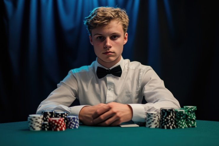 Dealer live casino profesional menyajikan permainan interaktif